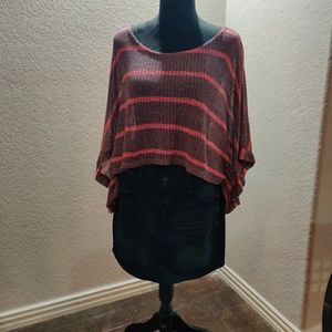 Gray and Pink Blouse